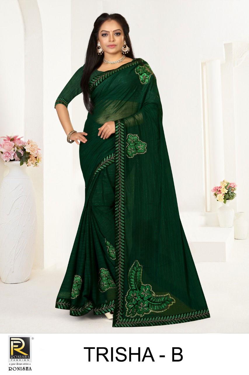 Ronisha Trisha Function Wear Wholesale Designer Saree Catalog
